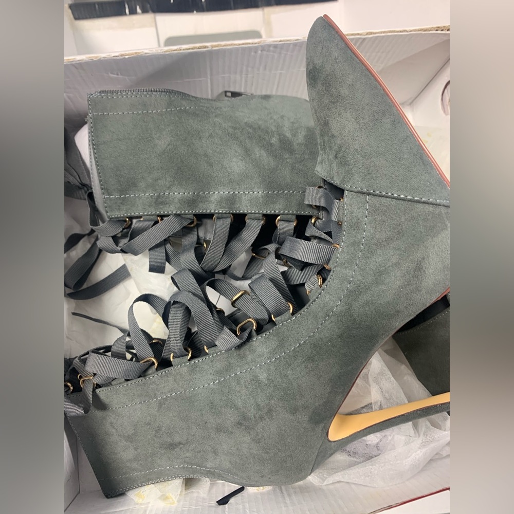 Gray boots